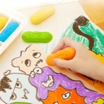 Mideer Washable Beeswax Crayons - 12 Colors, Pea Shape, Age 3+ - MIDEER