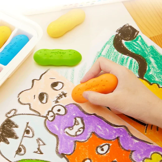 Mideer Washable Beeswax Crayons - 12 Colors, Pea Shape, Age 3+ Mideer Washable Beeswax Crayons - 12 Colors, Pea Shape, Age 3+