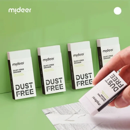 Mideer Dust Free Eraser for Kids Age 3+ Safe and Non Toxic Drawing and Sketching Essentials for Young Artists Educational Supplies - MIDEER - Image 2