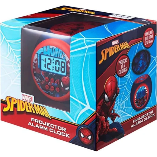Disney Spiderman Kids Alarm Clock Projector Blue LED Display 3+ Years - Disney - Image 4