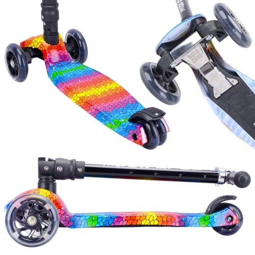 Boldcube Big 3 Wheel Scooter Crystal Rubix for Kids 5-10 Years Old, LED Wheels - Boldcube - Image 2