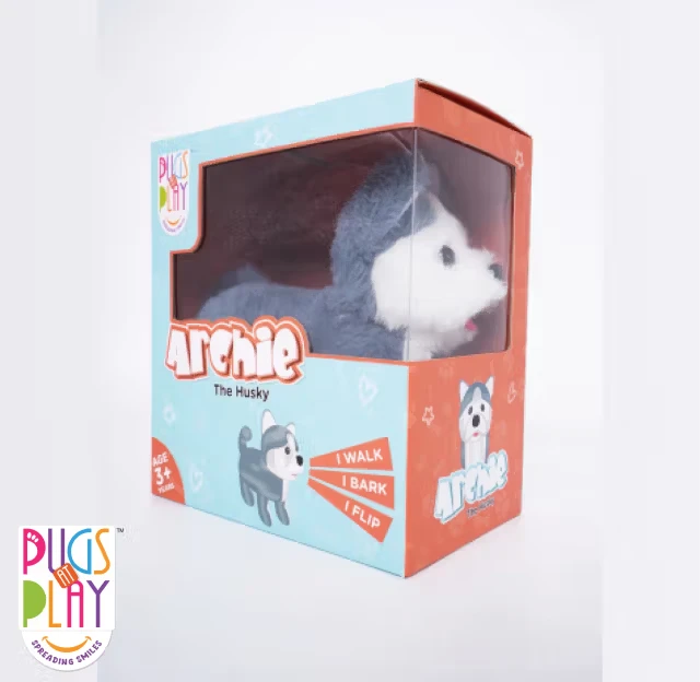 Pugs At Play Flipping Archie Electronic Puppy Toy Realistic Fur 2024 Edition - Pugs at play