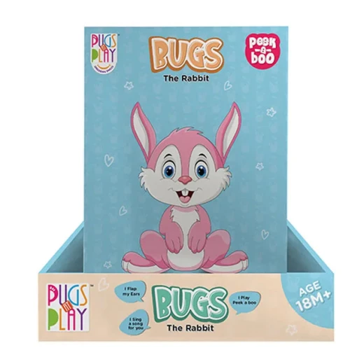Pugs At Play Peek A Boo Bugs 10 Inch Electronic Bunny Toy Realistic Movement - Pugs at play - Image 3