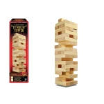 Ambassador Classic Games Tumblin’ Tower: The Classic Block Stacking Game for All Ages, Enhancing Hand-Eye Coordination, Strategic Thinking, & Focus. Recommended for Ages 6+. - Ambassador