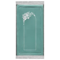 Urban Rugs Jordan Hayat Embroidery Prayer Mat Premium Velvet with 1.7cm Foam Padding and Cotton Back Layer