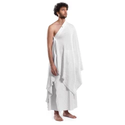 Urban Rugs Jordan Ihram Set for Hajj and Umrah 100% Egyptian Cotton Unstitched Two Piece Towel Set
