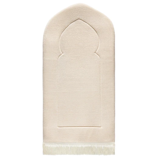 Urban Rugs Jordan Sand Arched Plain Prayer Mat Soft Woven Fabric 130x73 cm Urban Rugs Jordan Sand Arched Plain Prayer Mat Soft Woven Fabric 130x73 cm