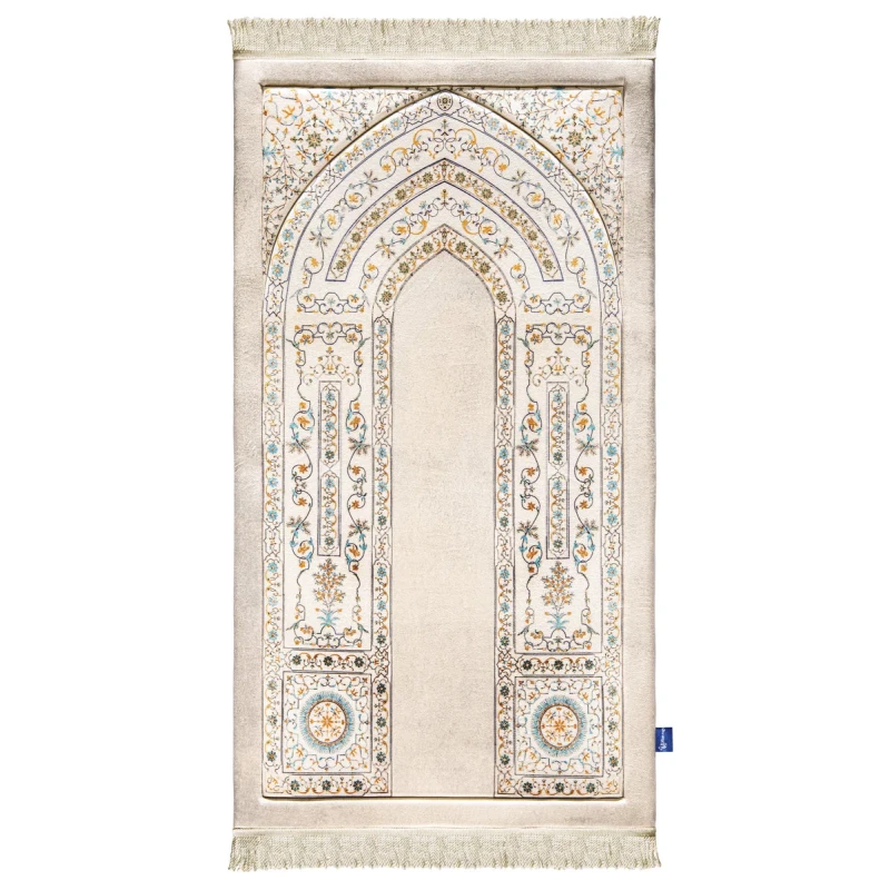 Urban Rugs Antique Indian Arch Premium Padded Prayer Mat Velvety Soft 120x64 cm - Urban Rugs