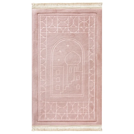 سجاد صلاة مغربي فاخر مبطن من أوربان ريجز 120x64 سم قماش مخملي ناعم مع بطانة إسفنجية - Image 7