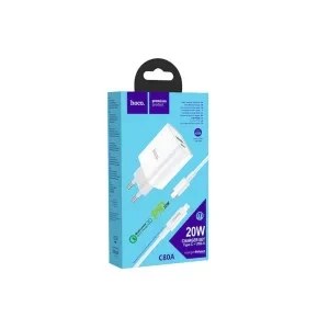 محول شحن سريع Hoco C73A بمنفذي USB وكابل Lightning بطول 1 متر - جوي روم - Image 6