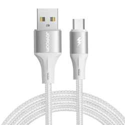 كابل محول JOYROOM USB إلى Micro USB أبيض 1.2 متر شحن سريع