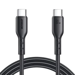 كابل شحن ونقل بيانات JOYROOM SA26-CC3 بقوة 60 واط من النوع C إلى النوع C بطول 1 متر أسود