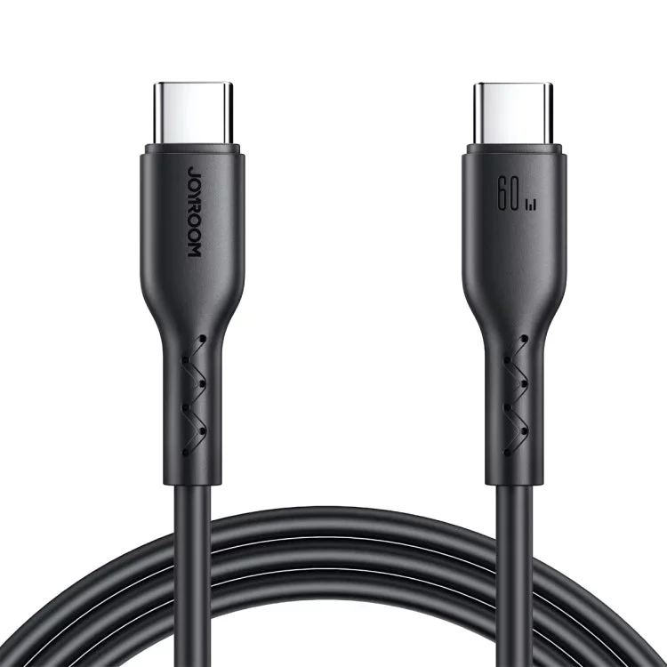 كابل شحن ونقل بيانات JOYROOM SA26-CC3 بقوة 60 واط من النوع C إلى النوع C بطول 1 متر أسود - جوي روم