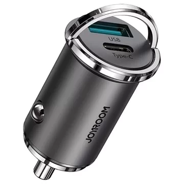 شاحن سيارة جوي روم C A35 45 واط بمنفذ USB A و USB C شحن سريع أسود شاحن سيارة جوي روم C A35 45 واط بمنفذ USB A و USB C شحن سريع أسود