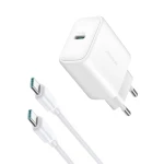 Joyroom JR-TCF24 30W USB-C Wall Charger, Fast Charging, White, with USB-C Cable - Joyroom