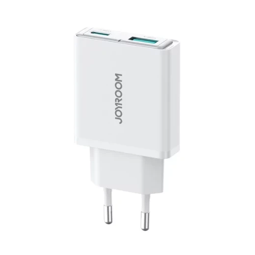 شاحن جداري جوي روم JR-TCF14 فائق النحافة 20 واط بمنفذي USB-A و USB-C أبيض - جوي روم - Image 6