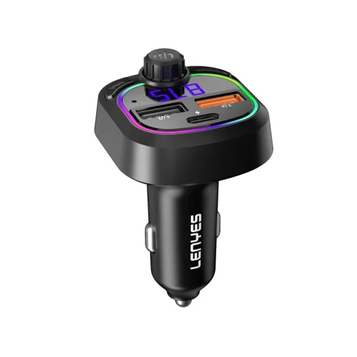 شاحن سيارة لينيس CA902 سريع بثلاث منافذ USB-A و USB-C PD أسود بقوة إجمالية 45 واط شاحن سيارة لينيس CA902 سريع بثلاث منافذ USB-A و USB-C PD أسود بقوة إجمالية 45 واط