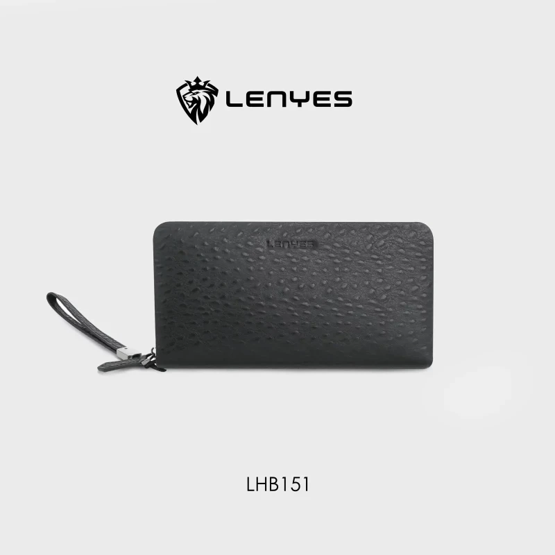 لينيس LHB1501 حامل بطاقات جلدي أسود نحيف للمحفظة للرجال والنساء - لينيس