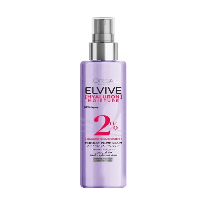 LOreal Paris Elvive Moisture Plump Hair Serum 150ml, Hyaluronic Acid Hydration - Loreal paris