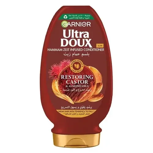 Garnier Ultra Doux Castor Oil and Almond Conditioner 360ml for Damaged Hair - Garnier