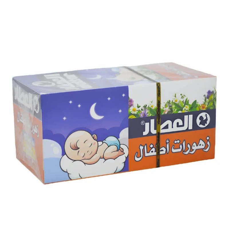 شاي الأعشاب للأطفال من العطار، 20 كيس، مزيج طبيعي لتهدئة الهضم والاسترخاء - العطار