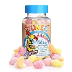 Mr.Tumee Calcium and Vitamin D Gummy Supplement for Kids, 60 Count, Bone Health Support