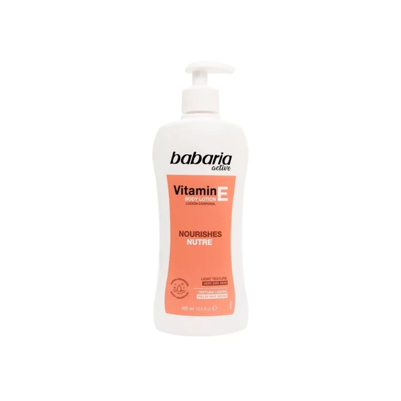 Babaria Vitamin E Body Lotion 400ml, Moisturizing, Hydrating, for All Skin Types - Babaria