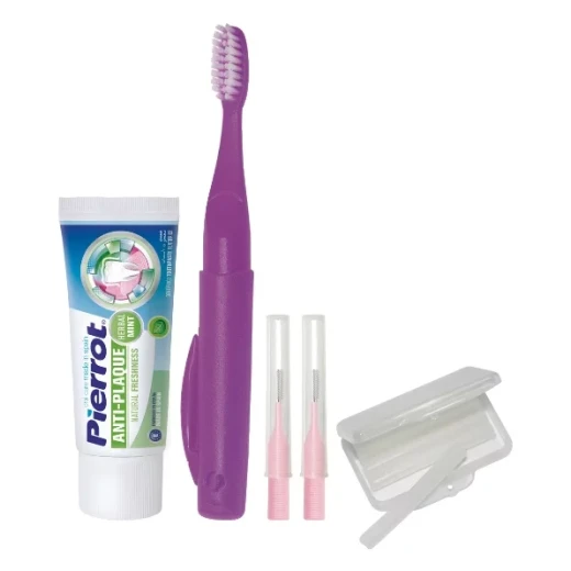 Pierrot Orthodontic Dental Kit Travel Size Toothbrush, Toothpaste, Wax, Interdental Brushes Pierrot Orthodontic Dental Kit Travel Size Toothbrush, Toothpaste, Wax, Interdental Brushes