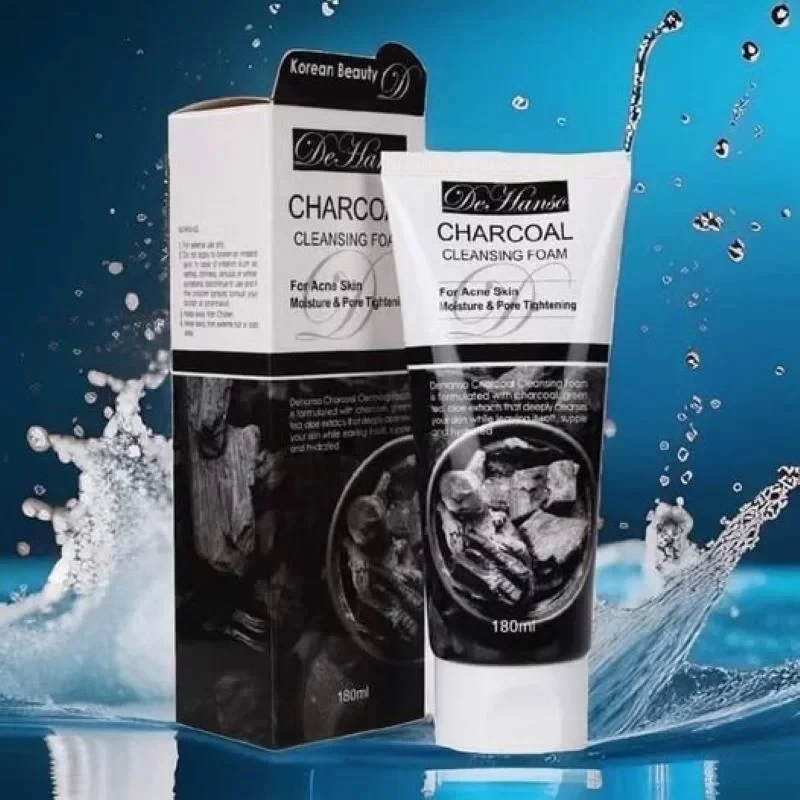 DeHanso Charcoal Cleansing Foam 180ml Deep Cleansing for Acne-Prone Skin - DeHanso