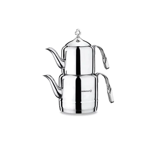 Korkmaz Çintemani Stainless Steel Teapot Set 2 Liter A211 Beige with Ergonomic Handles Korkmaz Çintemani Stainless Steel Teapot Set 2 Liter A211 Beige with Ergonomic Handles