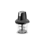 Korkmaz Pro Magic 900 Watt 1250ml Glass Bowl Vegetable Chopper with 4 Stainless Steel Blades Black Chrome - Korkmaz