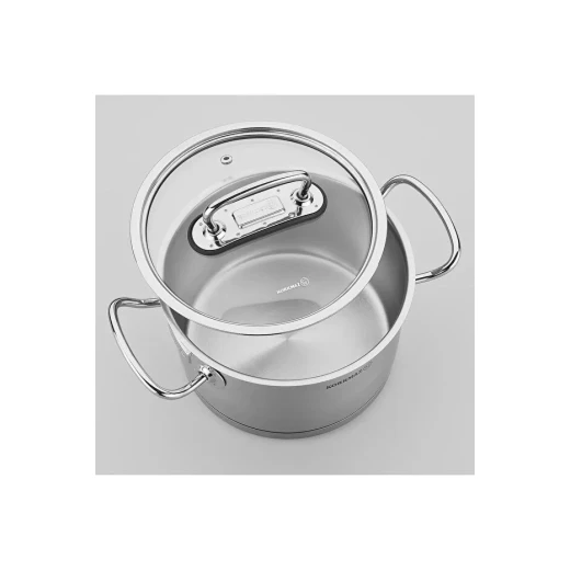 Korkmaz Proline 8 Piece Stainless Steel Cookware Set with Super Capsule Base and Ergonomic Handles - Korkmaz - Image 2