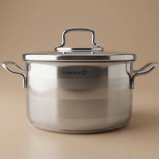 Korkmaz Astra Stainless Steel Pot 2 Piece Set 3.3 Liters Capacity 20 cm Diameter Silver Cookware Korkmaz Astra Stainless Steel Pot 2 Piece Set 3.3 Liters Capacity 20 cm Diameter Silver Cookware
