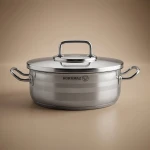 Korkmaz Astra 2 Stainless Steel Pot with Lid 6 Liters 28 cm Silver Cookware for Home and Professional Kitchens - Korkmaz