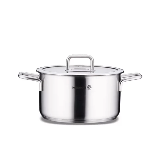 Korkmaz Stella 20x11 cm Stainless Steel Pot with Lid 3.4 Liter Capacity Grey - Korkmaz - Image 2
