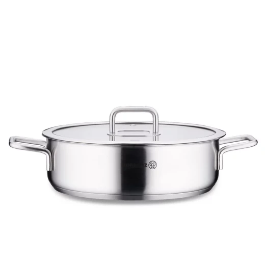 Korkmaz Stella Stainless Steel Short Pot 28x8 cm 4.8 Liter Capacity Induction Compatible - Korkmaz - Image 2