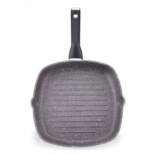 Korkmaz Palma Grill Pan 28x28 cm Non-Stick Aluminum Induction Compatible - Korkmaz - Image 2