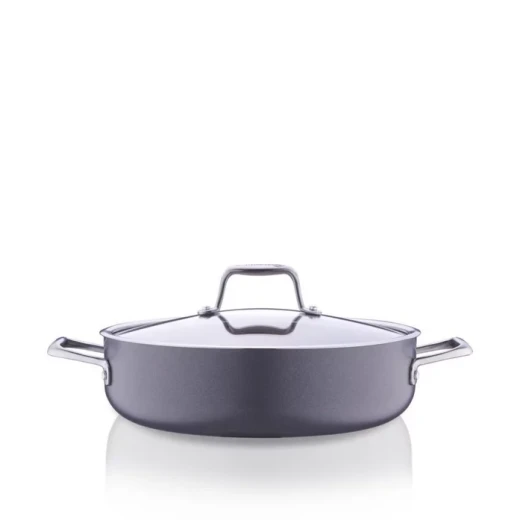 Korkmaz Boena Short Pot 24x7 cm A3954 Black Ceramic Coating Non-Stick Extra Scratch Resistance - Korkmaz - Image 2
