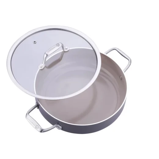Korkmaz Boena Short Pot 24x7 cm A3954 Black Ceramic Coating Non-Stick Extra Scratch Resistance Korkmaz Boena Short Pot 24x7 cm A3954 Black Ceramic Coating Non-Stick Extra Scratch Resistance