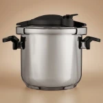 Korkmaz 12 Liter Stainless Steel Pressure Cooker Silver Black for Efficient Cooking - Korkmaz