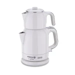 Korkmaz A331-08 Çaytema Electric Tea Maker Stainless Steel Vanilla Chrome 1600W 20 Cup Capacity - Korkmaz