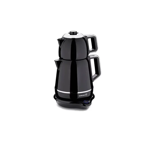 Korkmaz Demiks Electric Tea Kettle Black Chrome A332-04 Stainless Steel 1.7L Capacity 2000W Korkmaz Demiks Electric Tea Kettle Black Chrome A332-04 Stainless Steel 1.7L Capacity 2000W