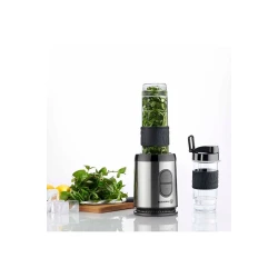 Korkmaz Pro-Fit Personal Blender A426-01 Grey 500W with 2 Blending Cups for Smoothies and Shakes