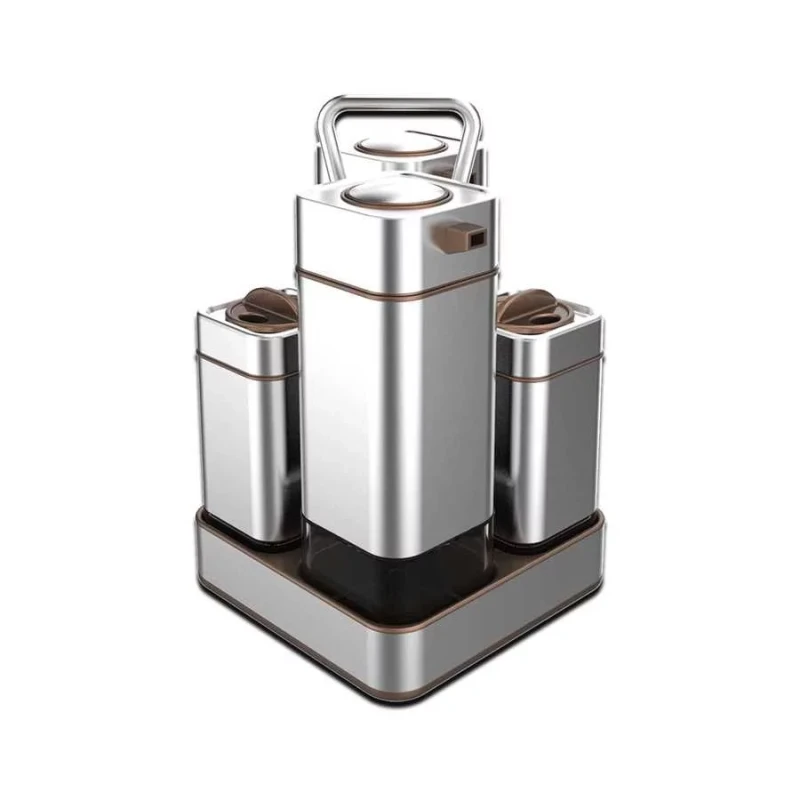 Korkmaz Estora 5 Piece Stainless Steel Matte Salad Dressing and Sauce Server Set for Kitchen and Dining - Korkmaz