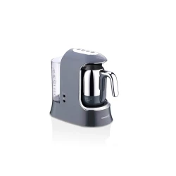 Korkmaz Kahvekolik Aqua Cosmica Turkish Coffee Machine A862-08, Thermo Balance Technology for Slow Brewing Traditional Coffee Taste, 1.2L Transparent Water Tank, Automatic Cup Adjustment, Overflow Prevention Sensor, Easy Home and Office Coffee Maker