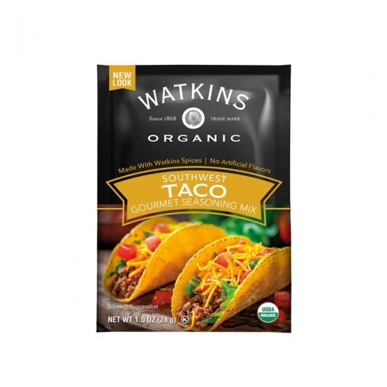 Watkins Organic Taco Seasoning 28g Pack of 1 for an Authentic and Delicious Mexican Flavor Experience - Watkins