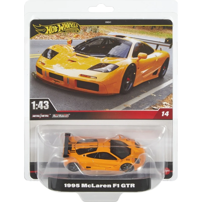 هوت ويلز بريميوم 1:43 1995 ماكلارين F1 GTR سيارة مصبوبة برتقالي