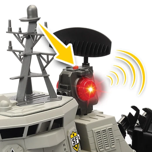 Chap Mei T5 Hurricane Battleship Toy Set with Lights and Sounds, 2 Figures - Chap Mei - Image 3