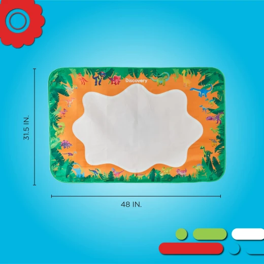 Discovery Dinosaur Water Drawing Mat Set, Reusable, 121x80cm - Image 4