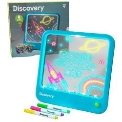 Discovery Kids Light Up Drawing Board STEM Educational Toy Neon Art Set